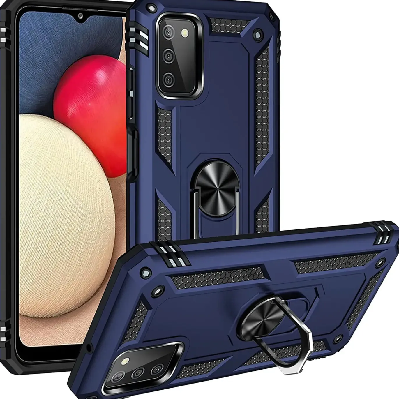 Samsung Galaxy A03s - Outdoor Hardcase mit Ringhalter
