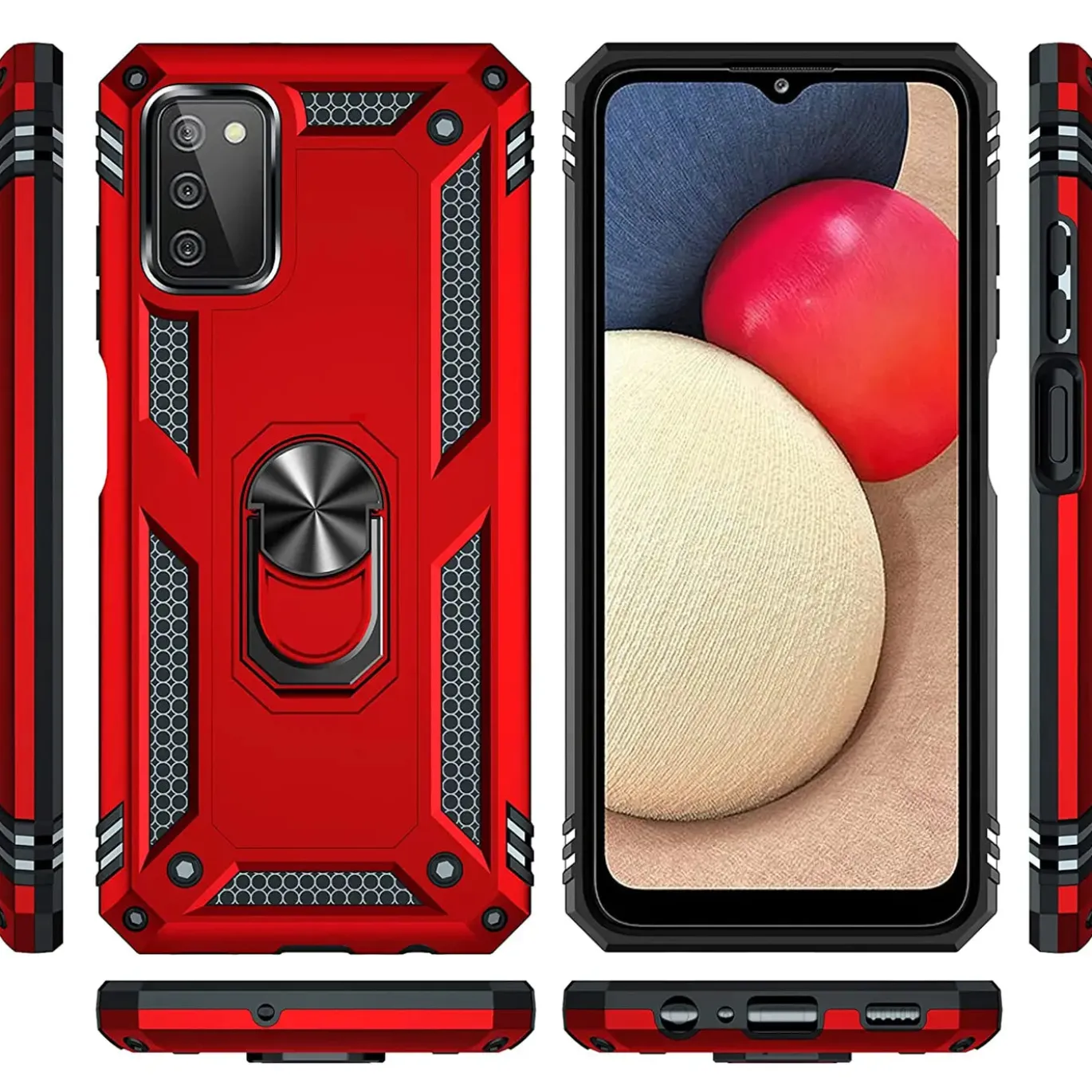 Samsung Galaxy A03s - Outdoor Hardcase mit Ringhalter