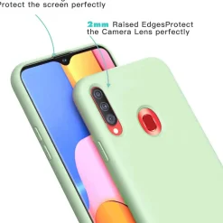 Samsung Galaxy A20s - Silikon Case mit Mikrofaser-Innenseite