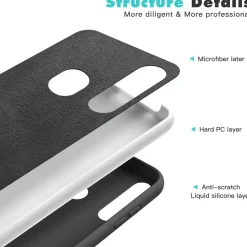 Samsung Galaxy A20s - Silikon Case mit Mikrofaser-Innenseite