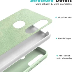 Samsung Galaxy A20s - Silikon Case mit Mikrofaser-Innenseite