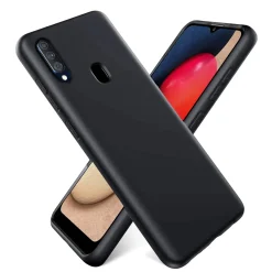 Samsung Galaxy A20s - Silikon Case mit Mikrofaser-Innenseite