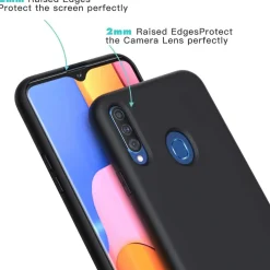 Samsung Galaxy A20s - Silikon Case mit Mikrofaser-Innenseite