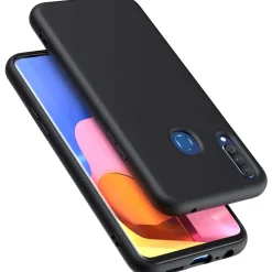 Samsung Galaxy A20s - Silikon Case mit Mikrofaser-Innenseite