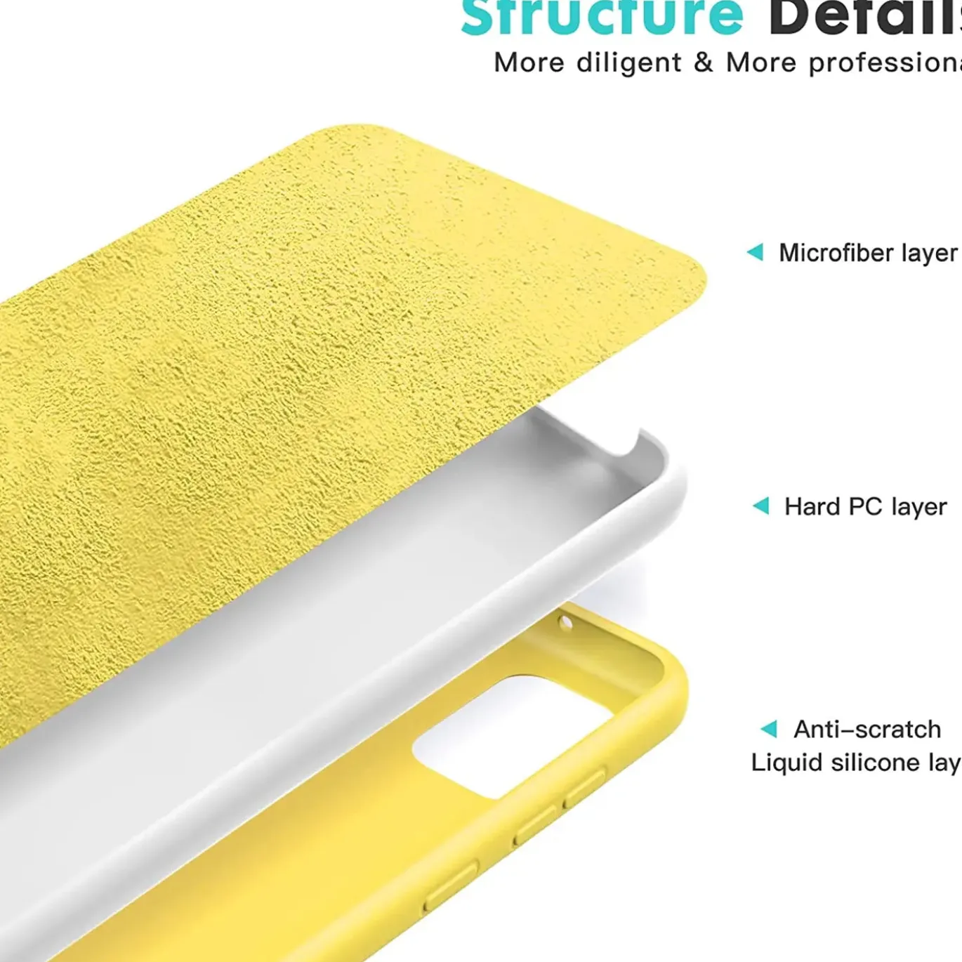 Samsung Galaxy A03s - Silikon Case mit Mikrofaser-Innenseite