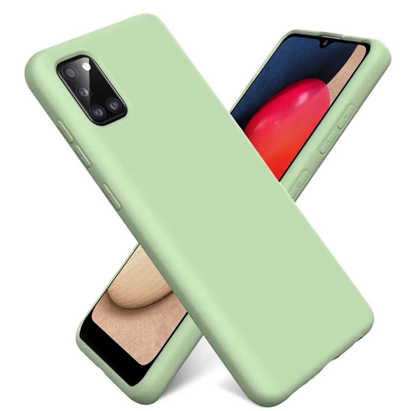 Samsung Galaxy A03s - Silikon Case mit Mikrofaser-Innenseite