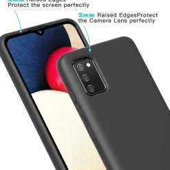 Samsung Galaxy A03s - Silikon Case mit Mikrofaser-Innenseite