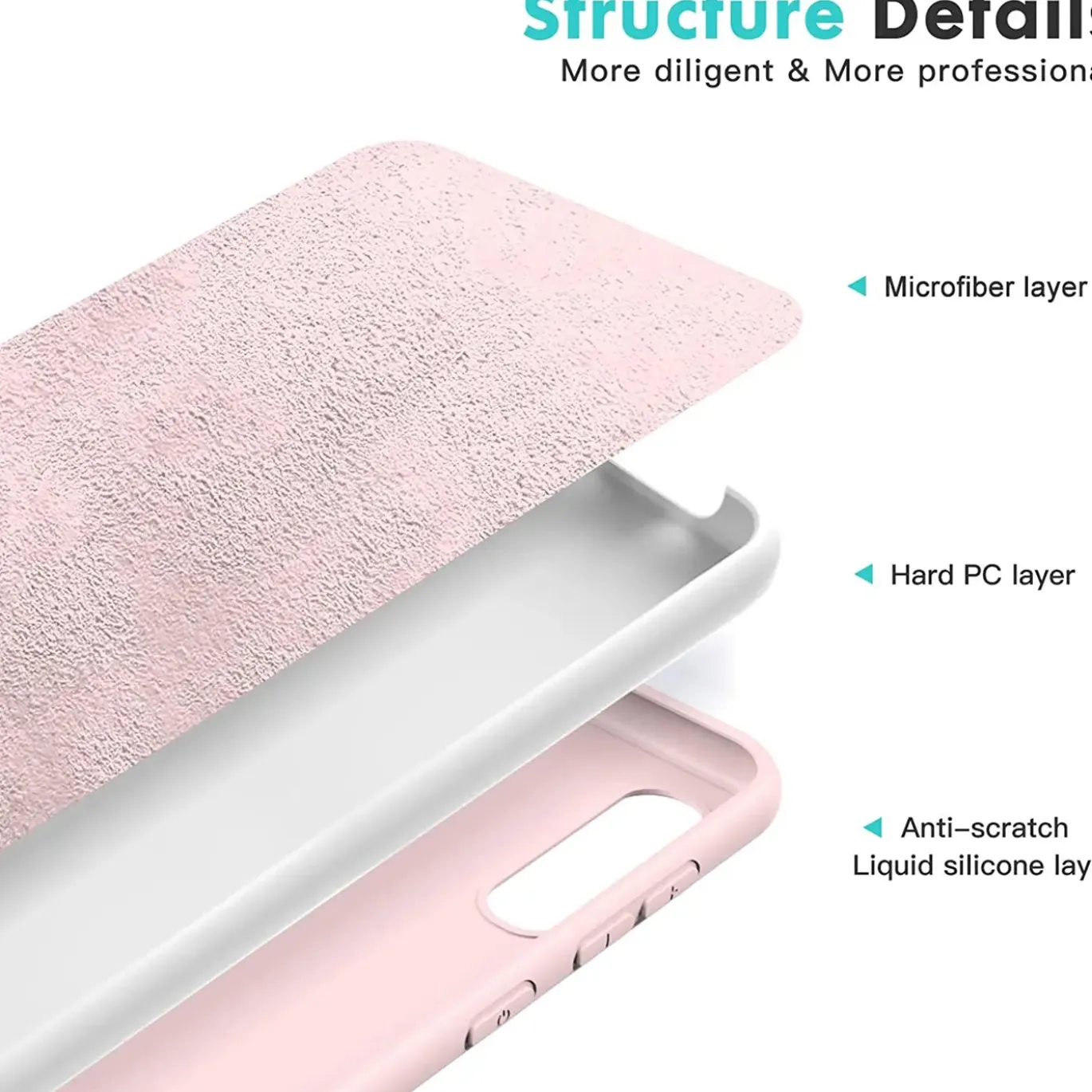 Samsung Galaxy A03s - Silikon Case mit Mikrofaser-Innenseite