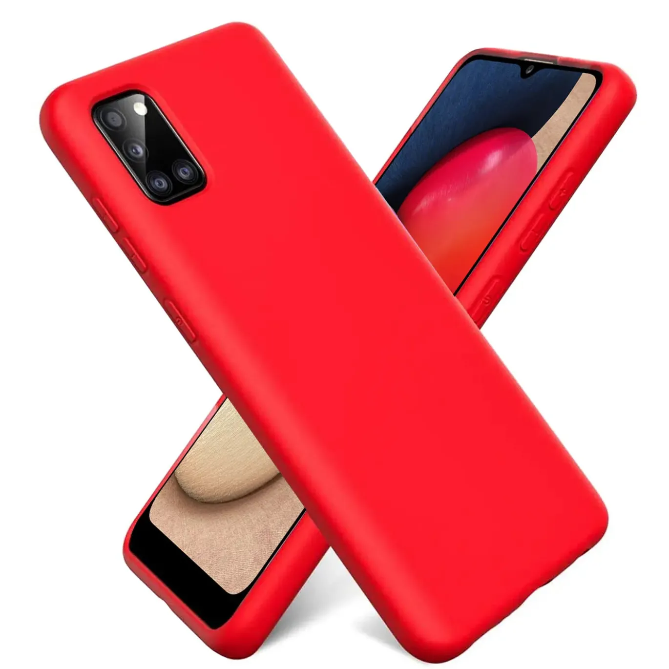 Samsung Galaxy A03s - Silikon Case mit Mikrofaser-Innenseite