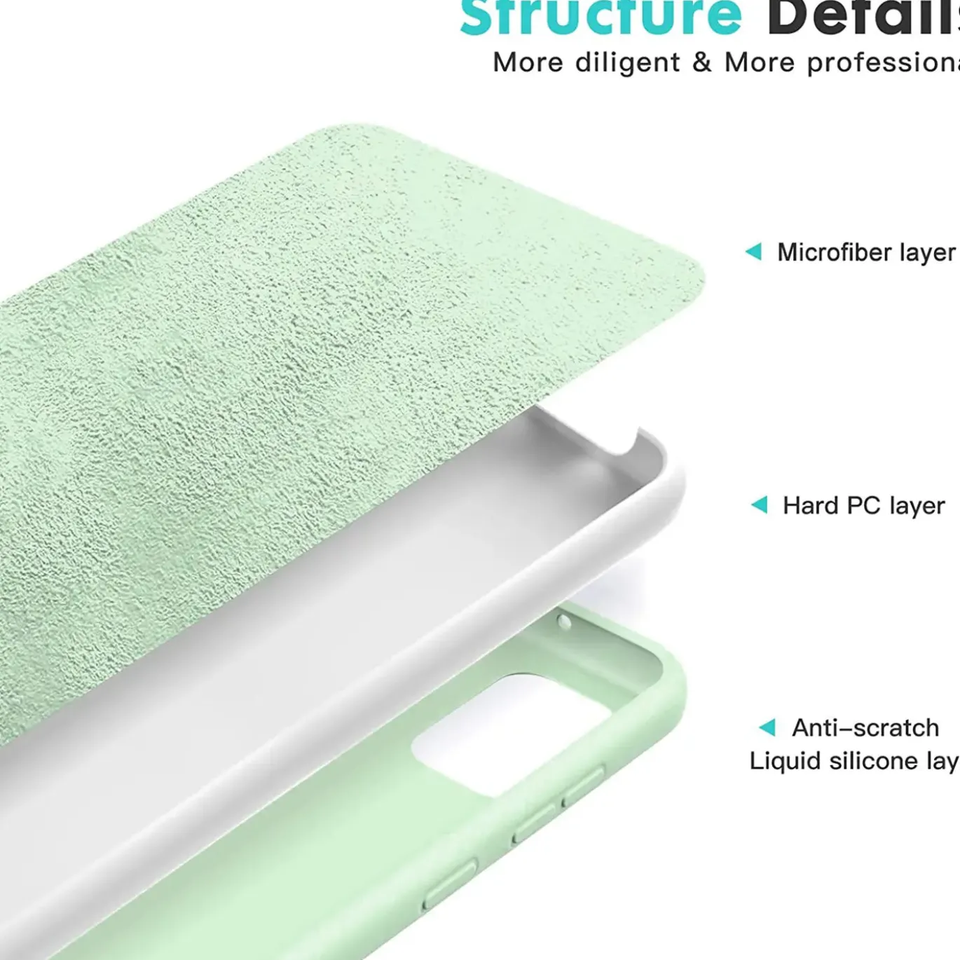 Samsung Galaxy A03s - Silikon Case mit Mikrofaser-Innenseite