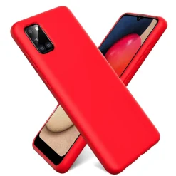 Samsung Galaxy A02S - Silikon Case mit Mikrofaser-Innenseite