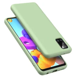 Samsung Galaxy A02S - Silikon Case mit Mikrofaser-Innenseite