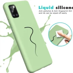 Samsung Galaxy A02S - Silikon Case mit Mikrofaser-Innenseite