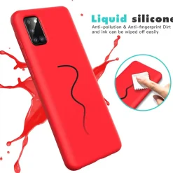 Samsung Galaxy A02S - Silikon Case mit Mikrofaser-Innenseite