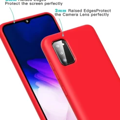 Samsung Galaxy A02S - Silikon Case mit Mikrofaser-Innenseite