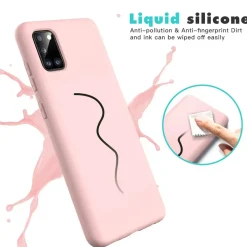 Samsung Galaxy A02S - Silikon Case mit Mikrofaser-Innenseite