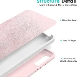 Samsung Galaxy A02S - Silikon Case mit Mikrofaser-Innenseite