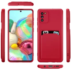 Samsung Galaxy A02S - Silikonhülle mit Kartenfach & Kameraschutz