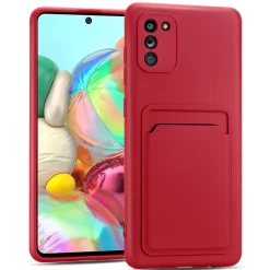 Samsung Galaxy A02S - Silikonhülle mit Kartenfach & Kameraschutz
