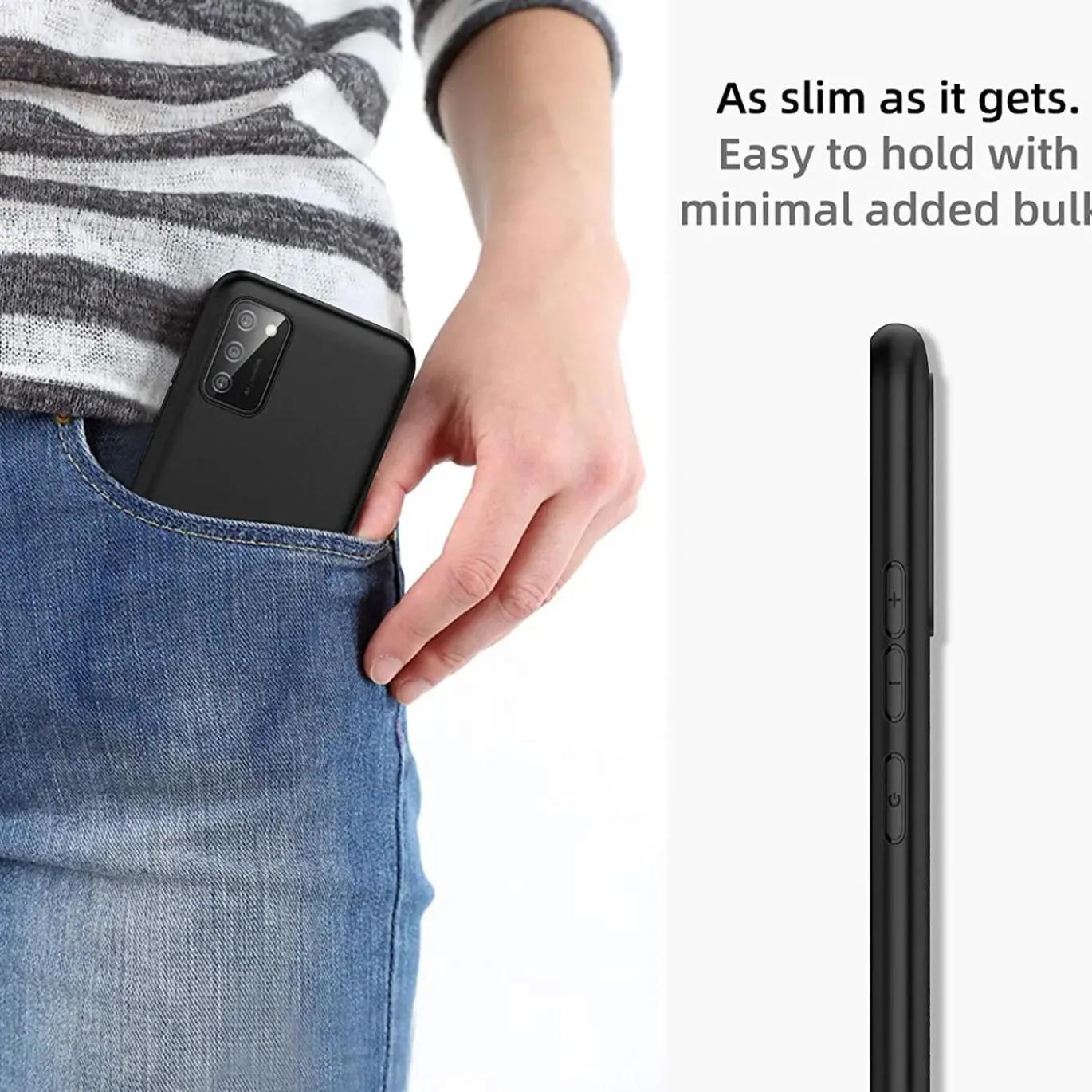 Samsung Galaxy A02S - Slim Silikon Backcover Schwarz