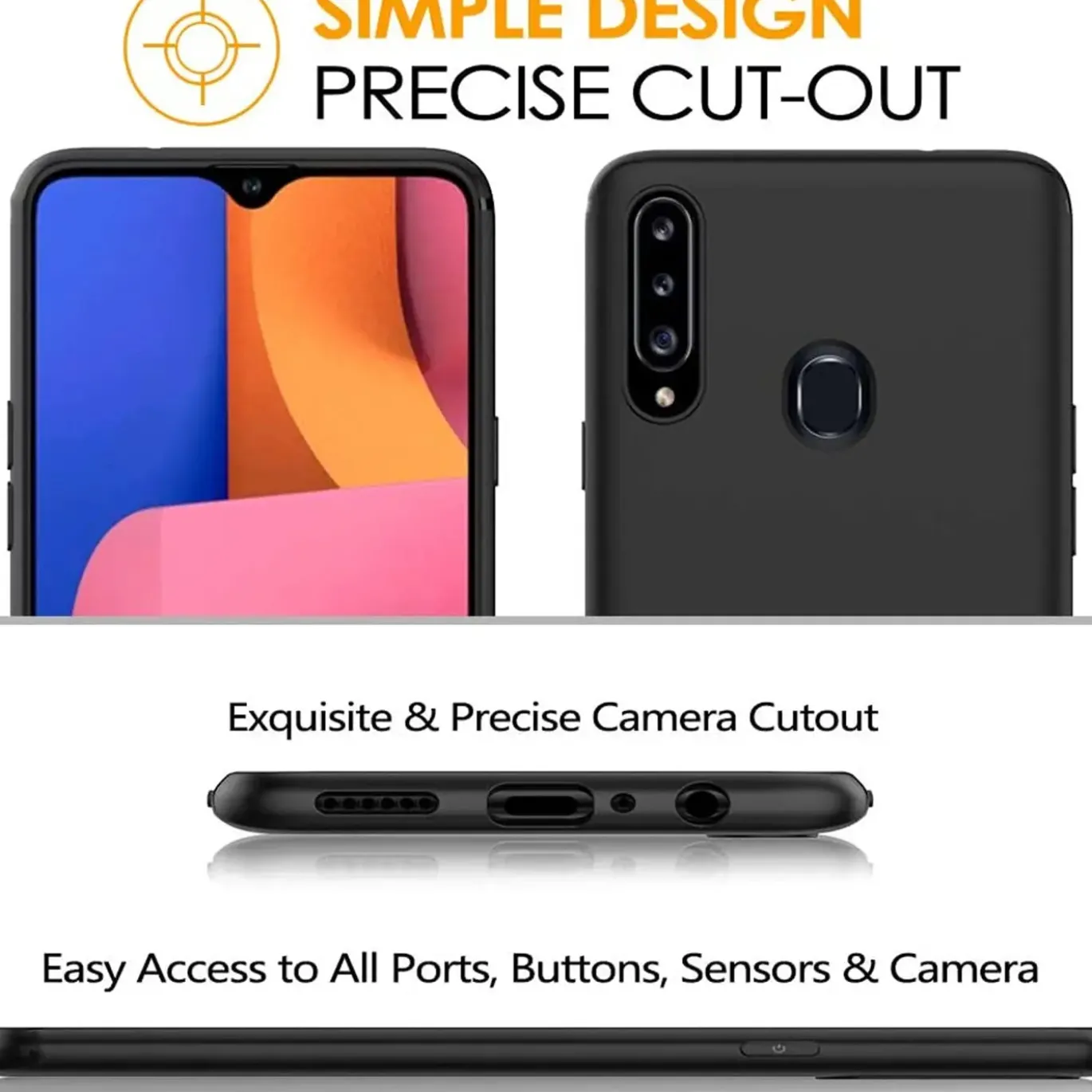 Samsung Galaxy A20s - Slim Silikon Backcover Schwarz