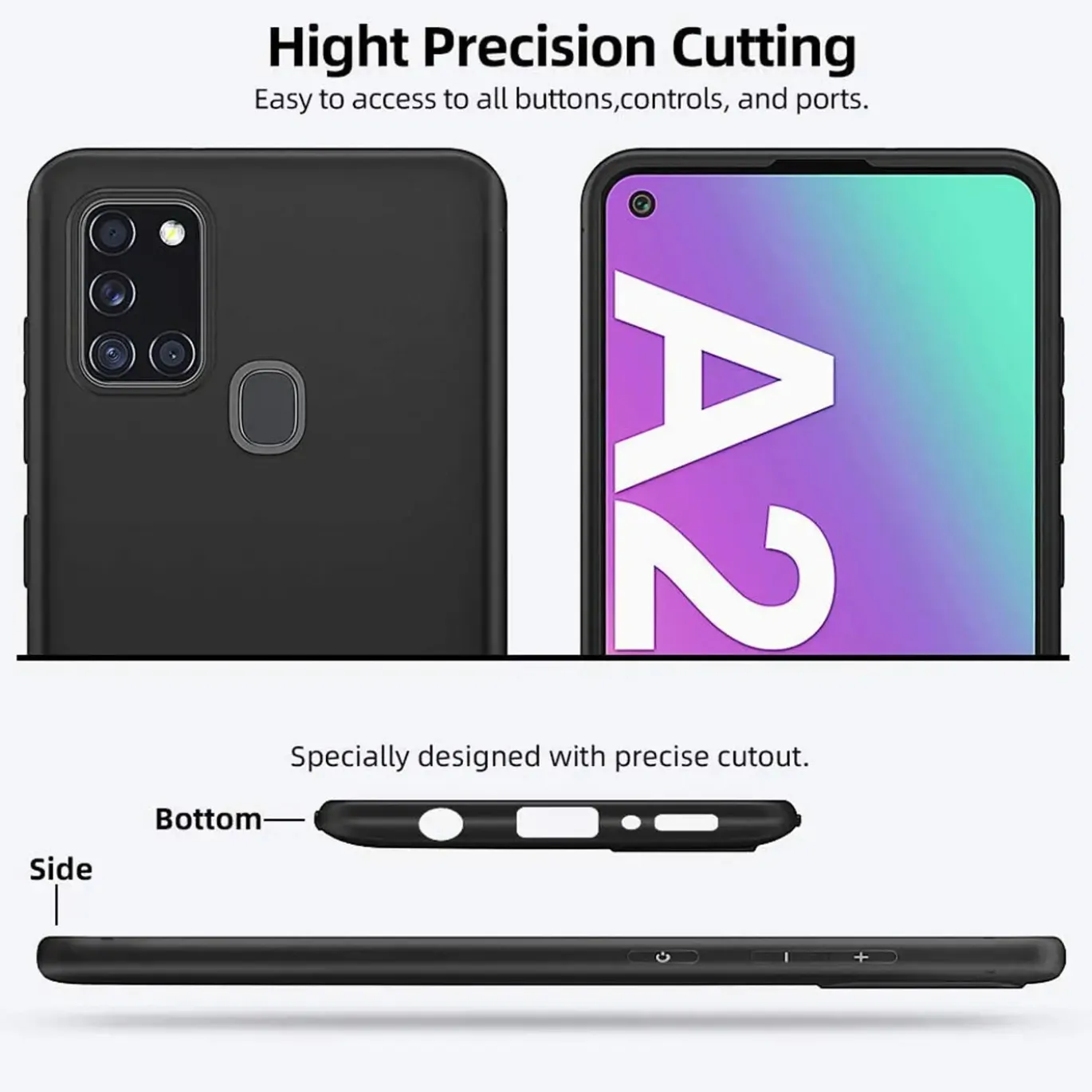 Samsung Galaxy A21s - Slim Silikon Backcover Schwarz