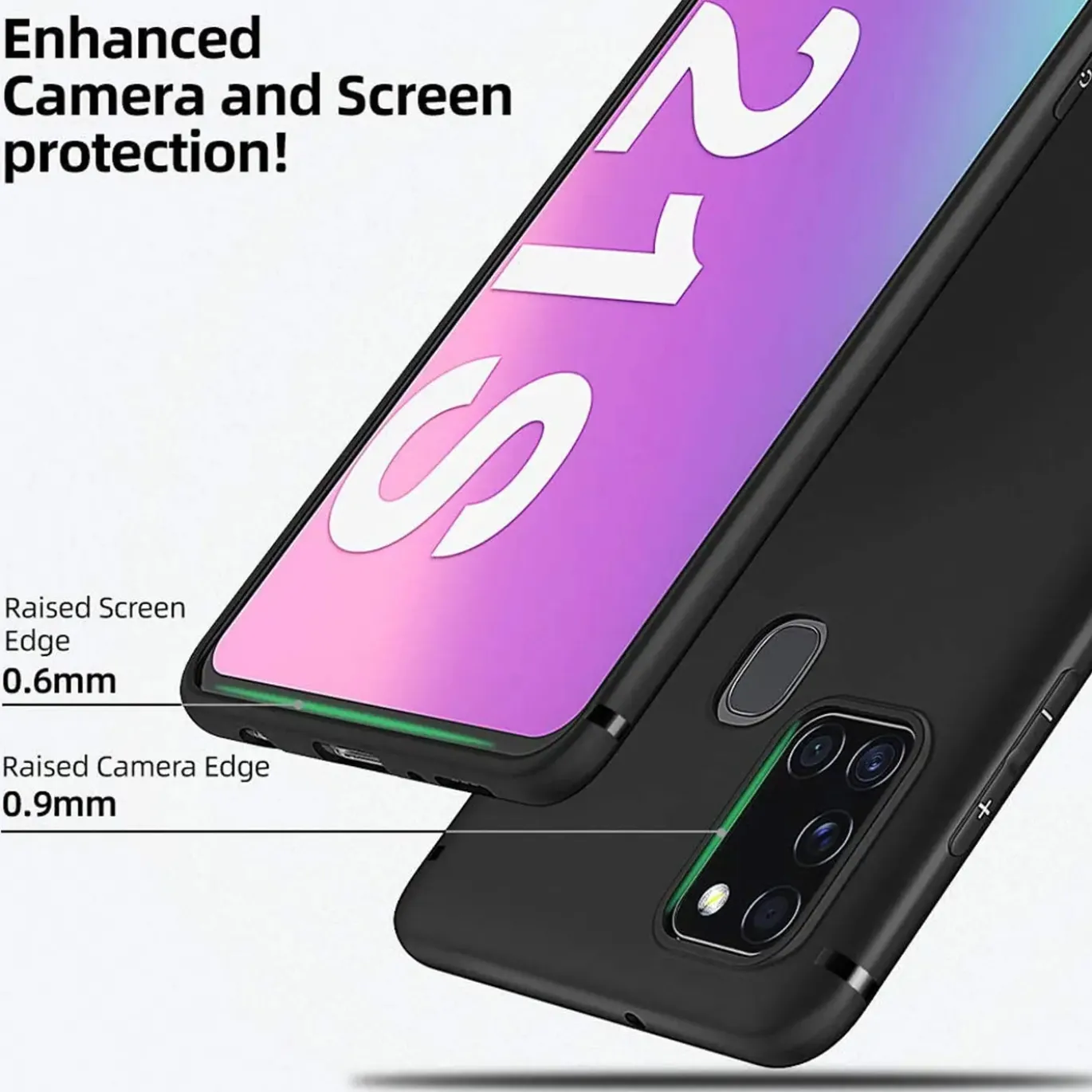 Samsung Galaxy A21s - Slim Silikon Backcover Schwarz