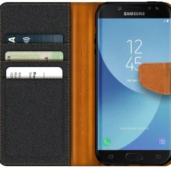 Samsung Galaxy J7 2017 - Jeanslook Klapphülle mit Kartenfach