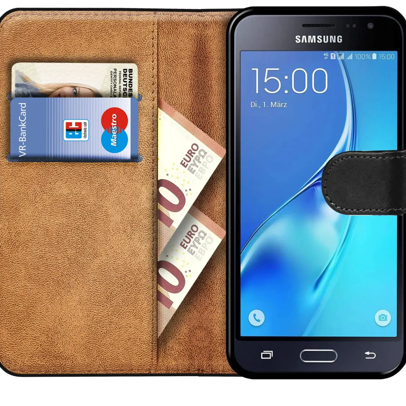 Samsung Galaxy J7 2016 - Klapphülle mit Kartenfächern