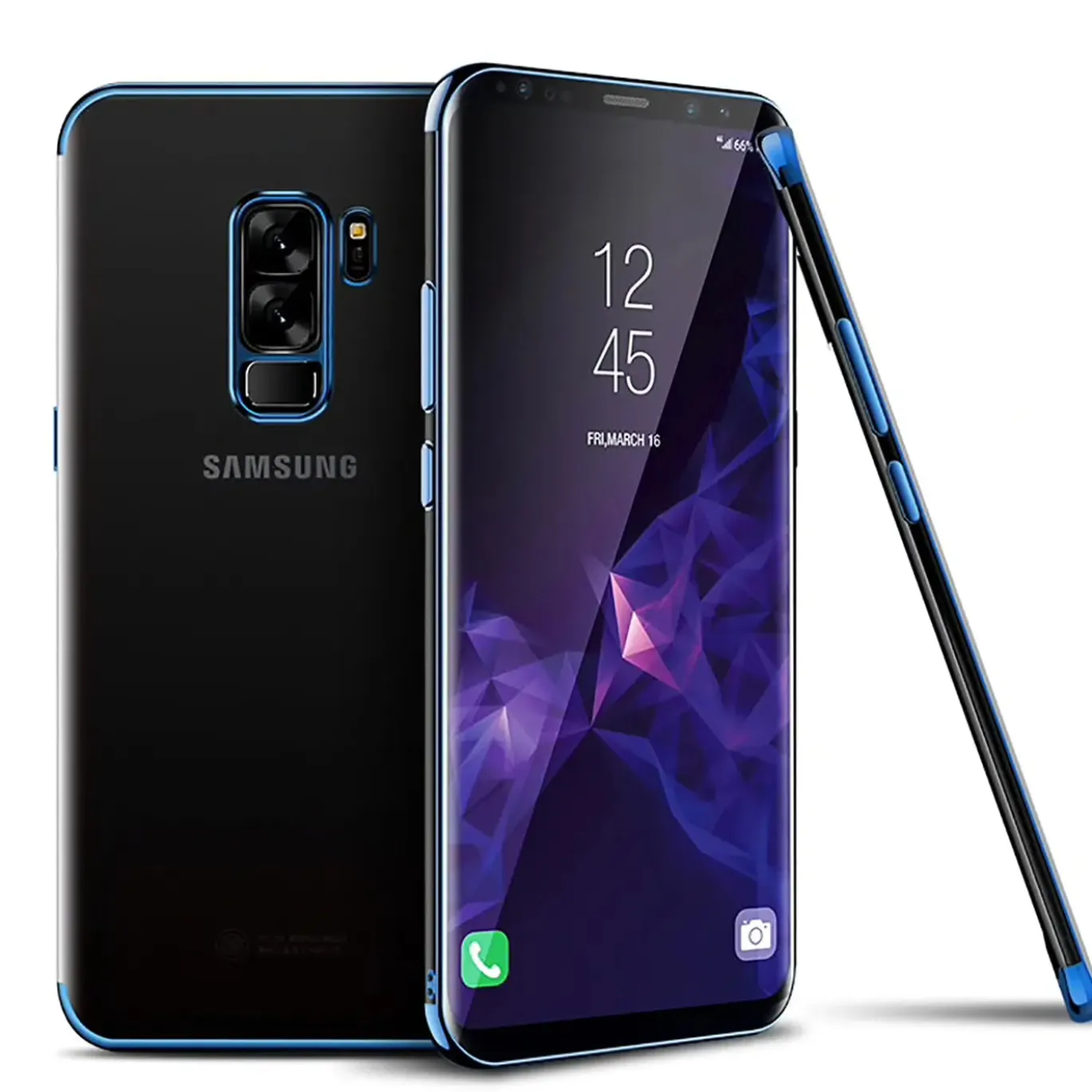Samsung Galaxy J7 2017 - Transparente Hülle mit Akzenten