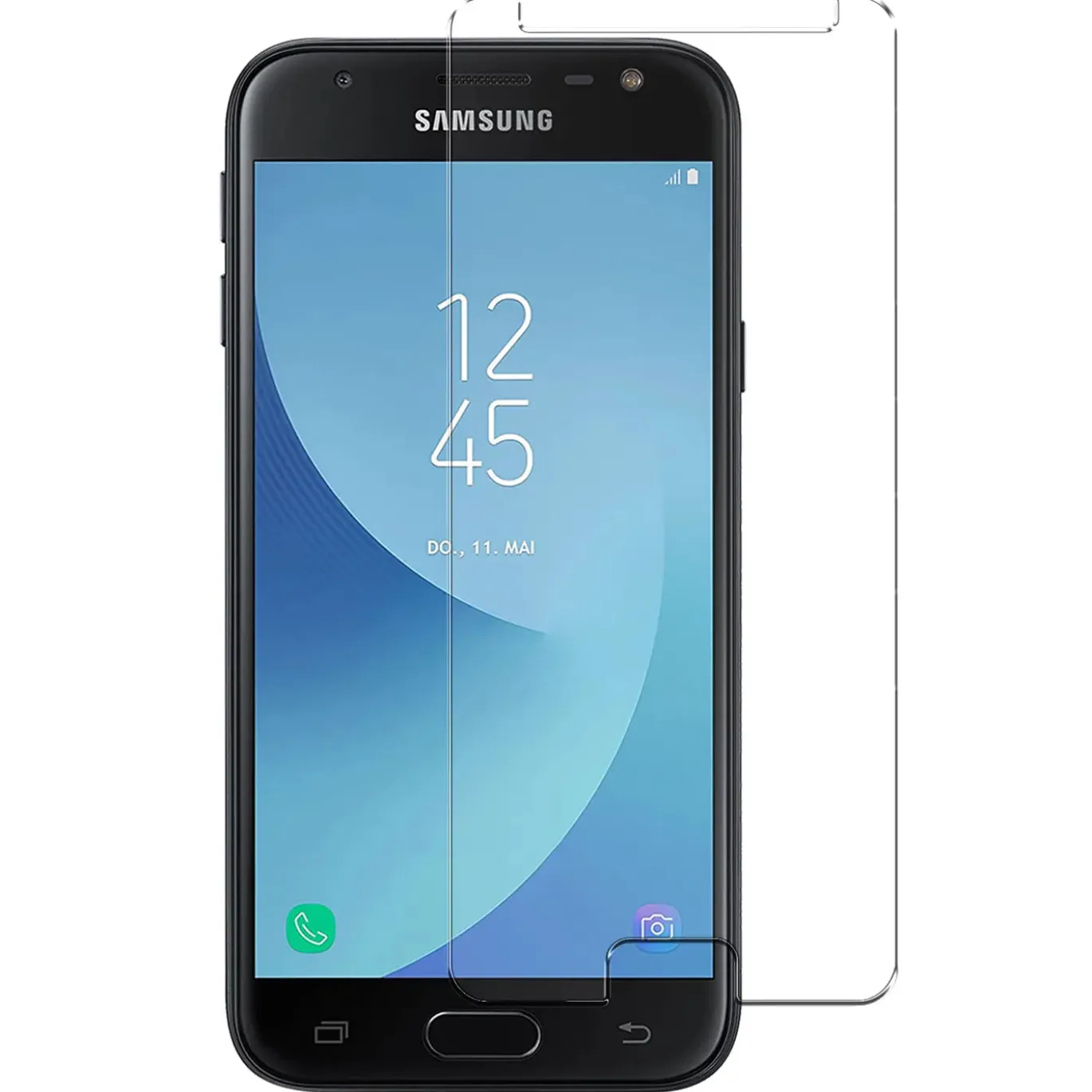 Samsung Galaxy J3 2017 - 2x 9H Panzer Glasfolie, Displayfolie