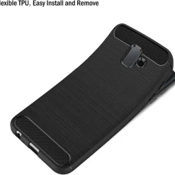 Samsung Galaxy J6 Plus - Carbon Case Hülle, stoßfest