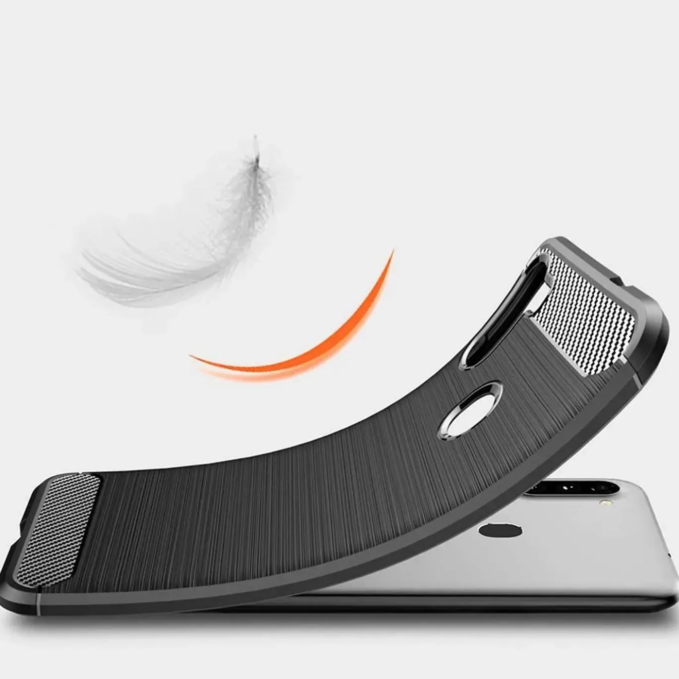Samsung Galaxy M11 - Carbon Case Hülle, stoßfest