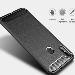 Samsung Galaxy M11 - Carbon Case Hülle, stoßfest