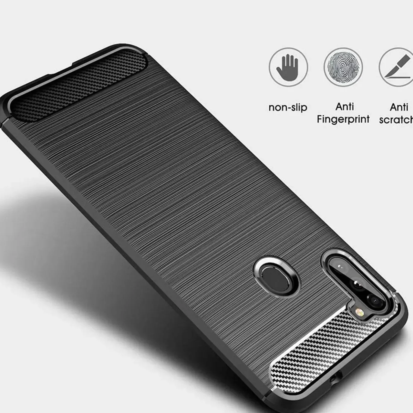 Samsung Galaxy M11 - Carbon Case Hülle, stoßfest