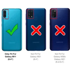 Samsung Galaxy M11 - Flip Hülle, horizontal klappbar
