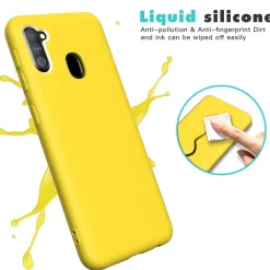 Samsung Galaxy M11 - Silikon Case mit Mikrofaser-Innenseite