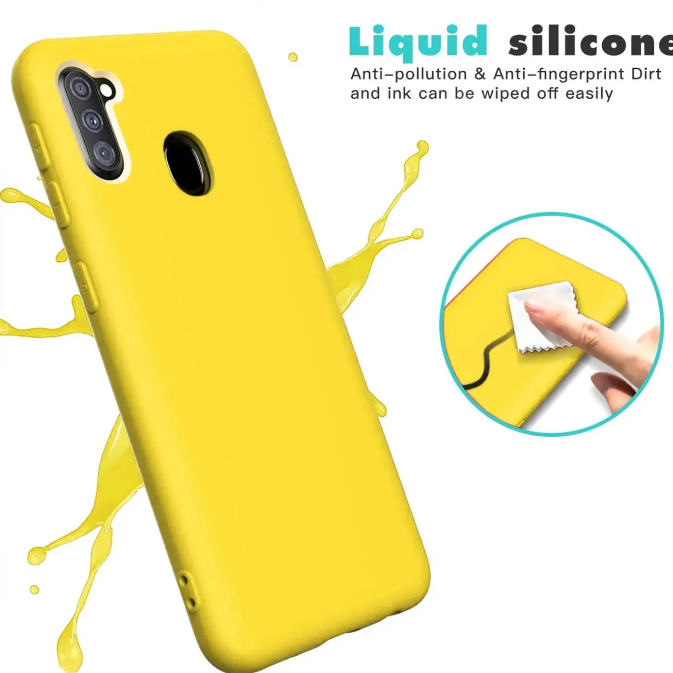 Samsung Galaxy M11 - Silikon Case mit Mikrofaser-Innenseite