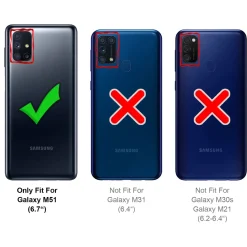 Samsung Galaxy M51 - Wallet Etui mit Standfunktion