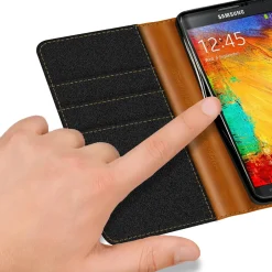 Samsung Galaxy Note 3 - Jeanslook Klapphülle mit Kartenfach