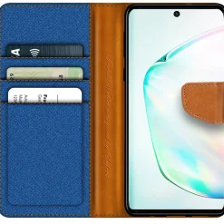 Samsung Galaxy Note 10 - Jeanslook Klapphülle mit Kartenfach