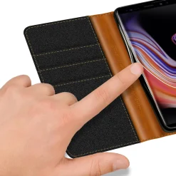 Samsung Galaxy Note 9 - Jeanslook Klapphülle mit Kartenfach