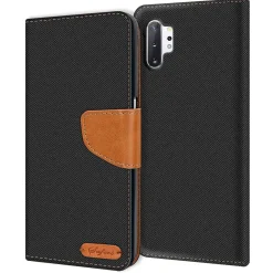 Samsung Galaxy Note 10 Plus - Jeanslook Klapphülle mit Kartenfach