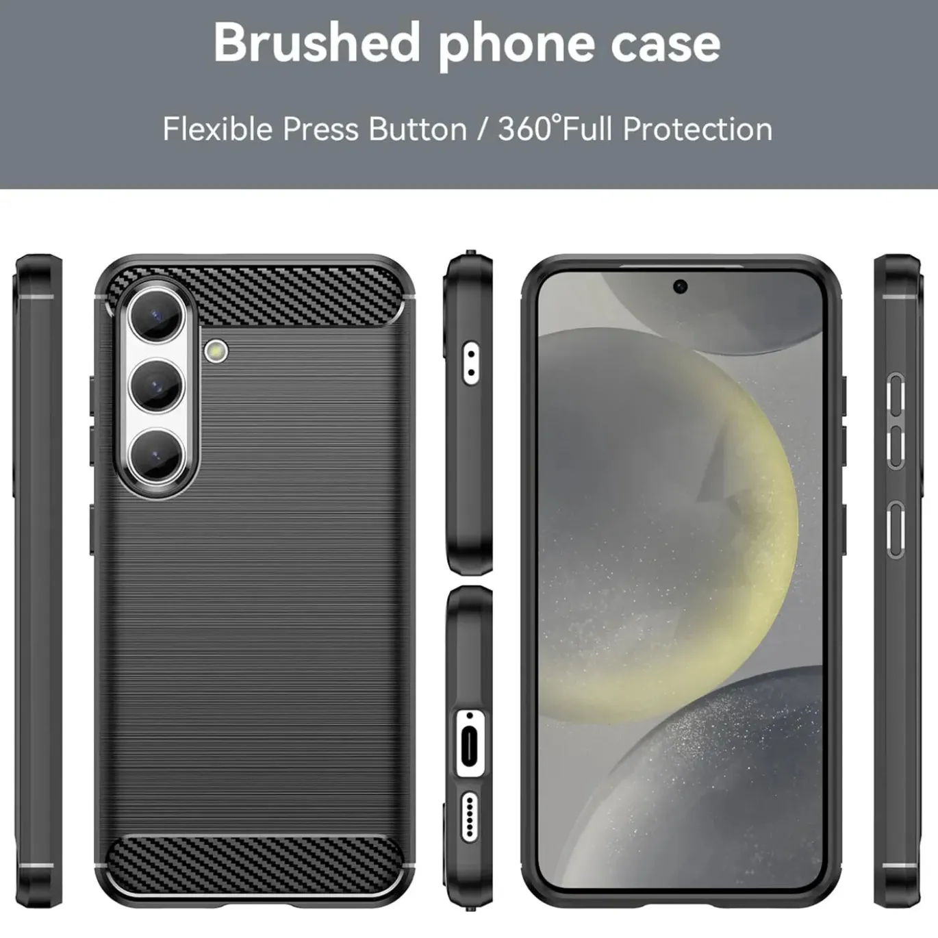 Samsung Galaxy S24 - Carbon Case Hülle, stoßfest
