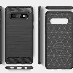 Samsung Galaxy S10 - Carbon Case Hülle, stoßfest