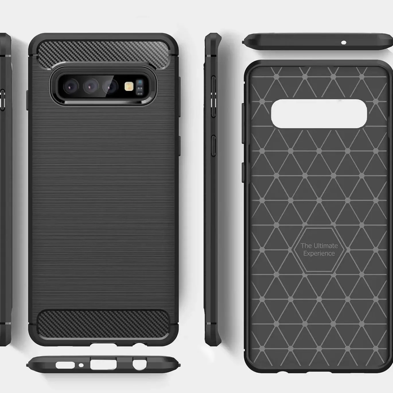 Samsung Galaxy S10 - Carbon Case Hülle, stoßfest