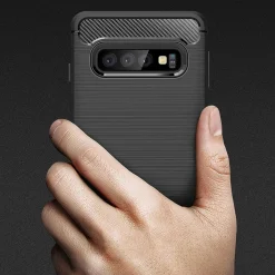 Samsung Galaxy S10 - Carbon Case Hülle, stoßfest