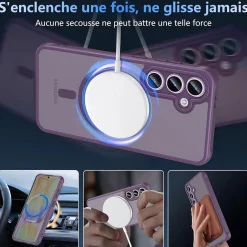 Samsung Galaxy S24 - Farbige MagSafe Hülle mit Kameraschutz