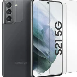 Samsung Galaxy S21 - 9H Displayschutzfolie 2x Display & Kamera