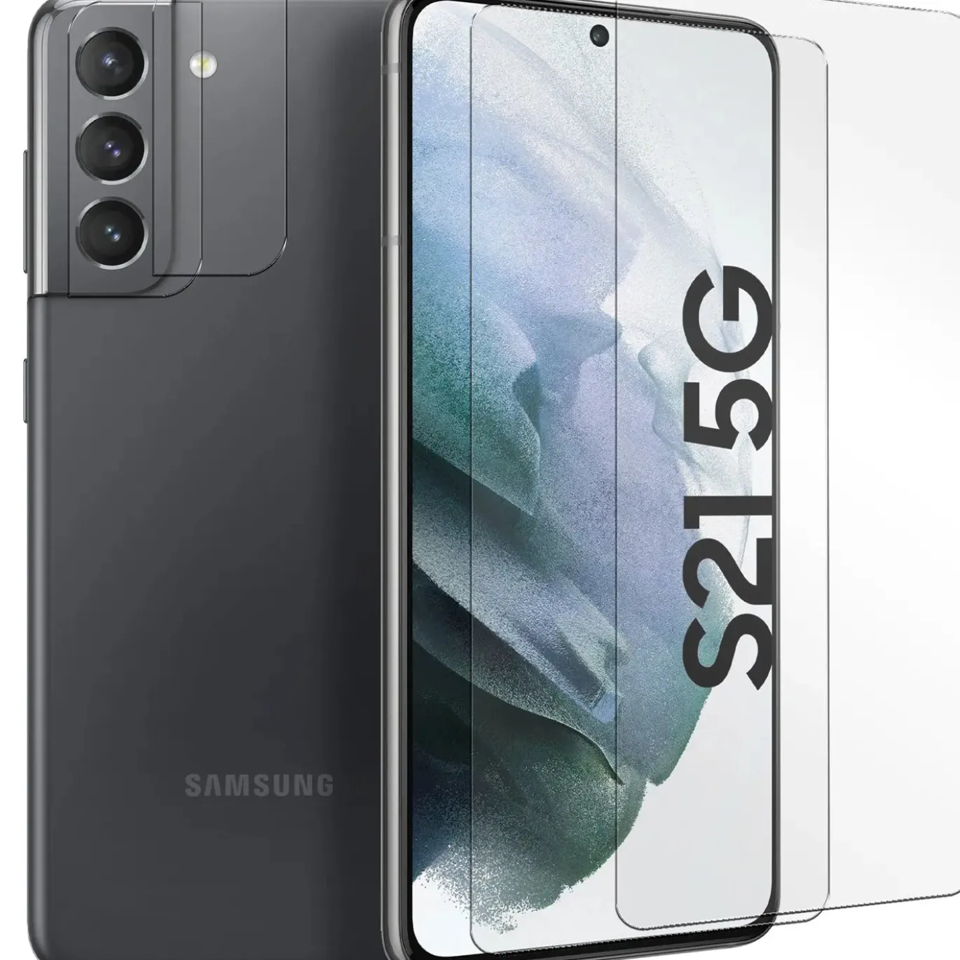 Samsung Galaxy S21 - 9H Displayschutzfolie 2x Display & Kamera